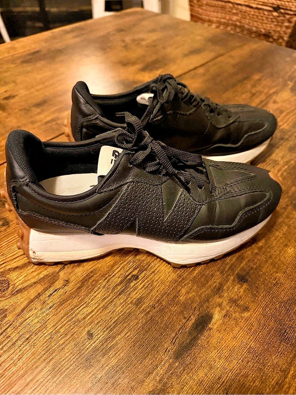 New Balance 327 Black White Gum Black Sneakers